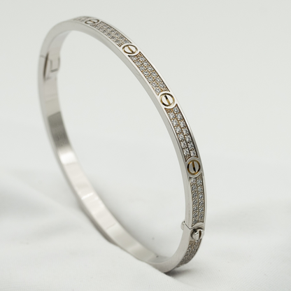 [Noble jewely]LOVE BRACELET 3.65MM DIAMOND-PAVED