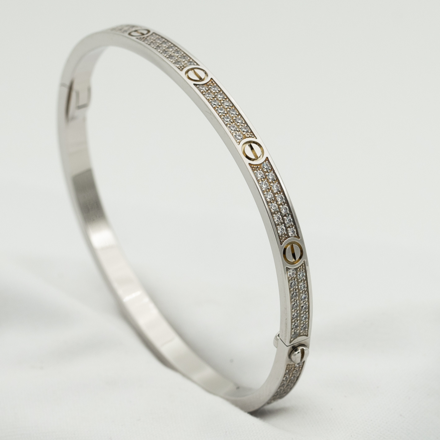 [Noble Jewelry]LOVE BRACELET 3.65MM DIAMOND-PAVED SILVER