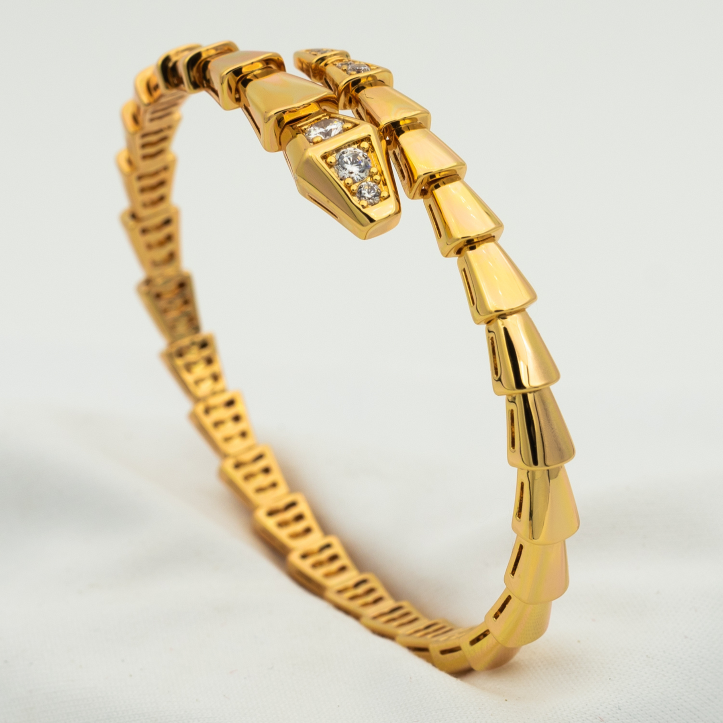 [Noble Jewelry]SERPENTI BRACELET DIAMONDS PINK GOLD