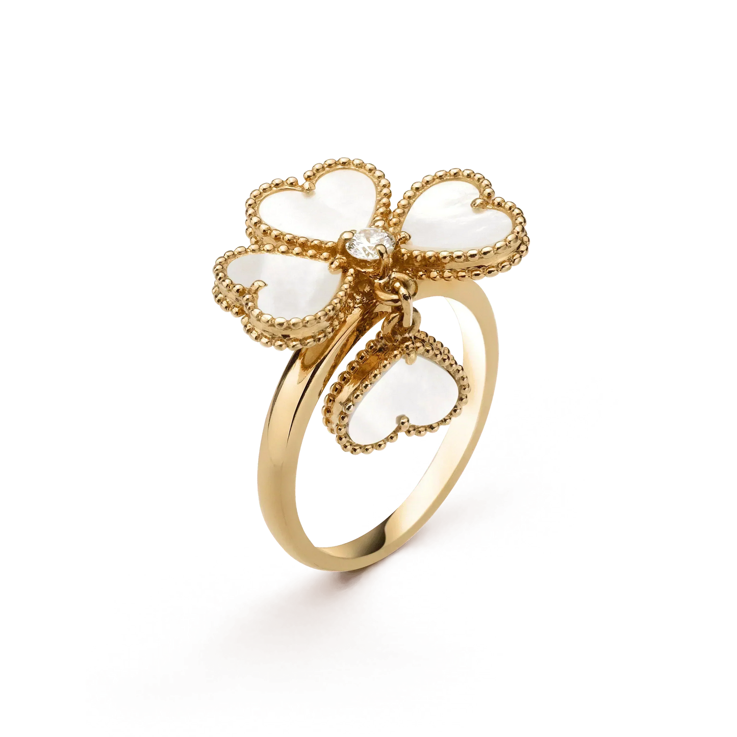 [Noble Jewelry]SWEET CLOVER WHITE MOP RING