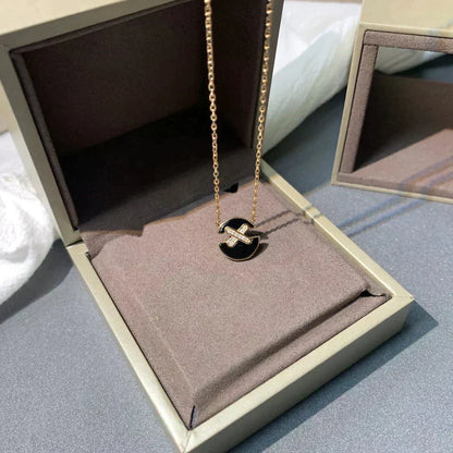 [Noble Jewelry]JEUX DE ROSE GOLD DIAMOND NECKLACE