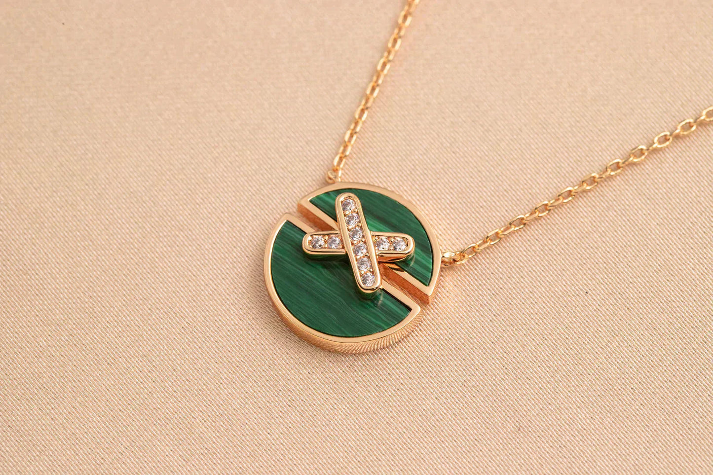 [Noble Jewelry]JEUX DE ROSE GOLD DIAMOND NECKLACE