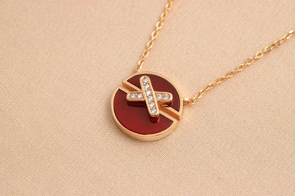 [Noble Jewelry]JEUX DE ROSE GOLD DIAMOND NECKLACE