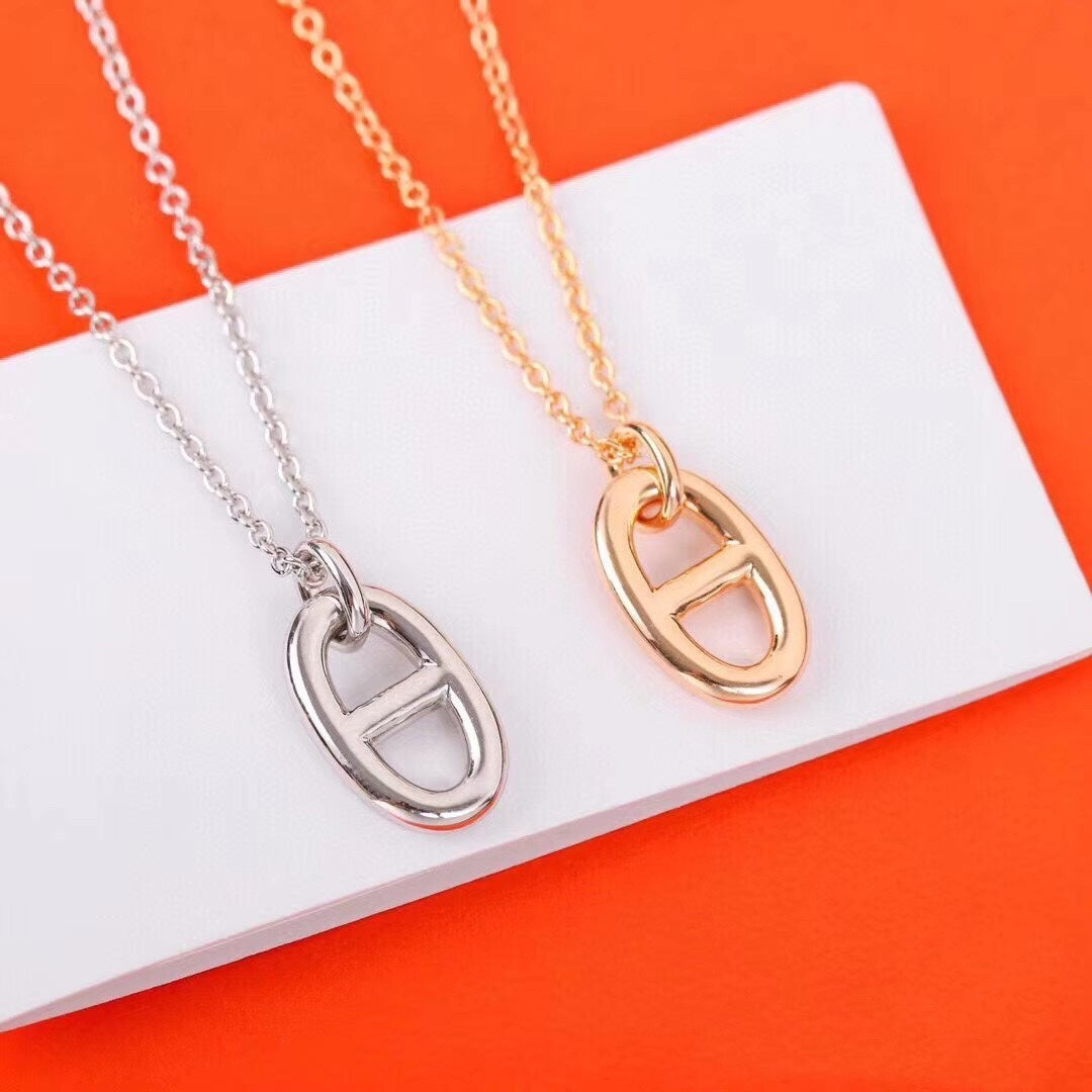 [Noble Jewelry]HM PIG NOSE NECKLACE