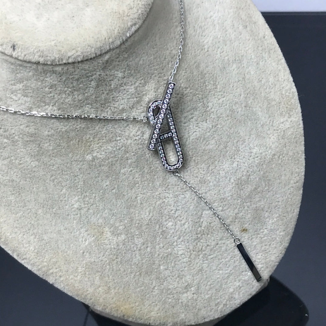 [Noble Jewelry]HM NECKLACE PLATINUM ROSE GOLD DIAMOND