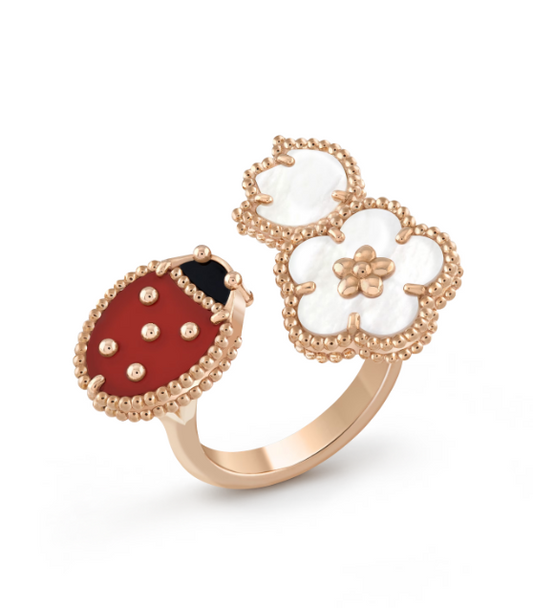 [Noble Jewelry]LUCKY 3 MOTIF ROSE GOLD RING