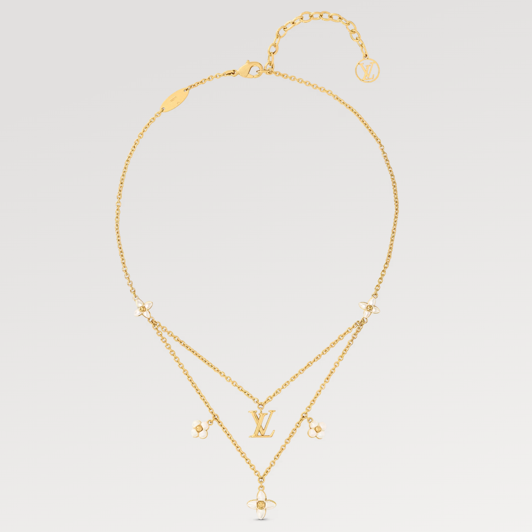 [Noble Jewelry] FLOWERGRAM GOLD MOP DOUBLE ROW NECKLACE