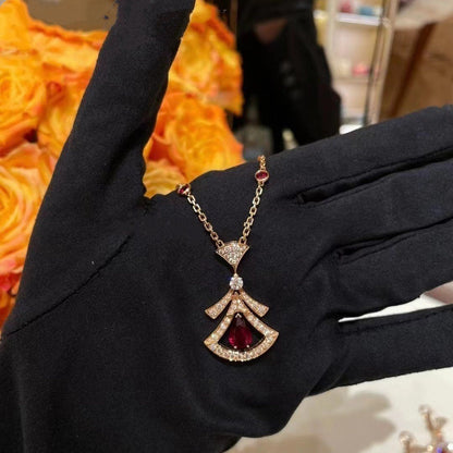 [Noble Jewelry]DREAM NECKLACE CARNELIAN DIAMOND PINK GOLD