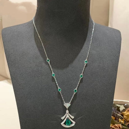 [Noble Jewelry]DREAM NECKLACE MALACHITE DIAMOND SILVER