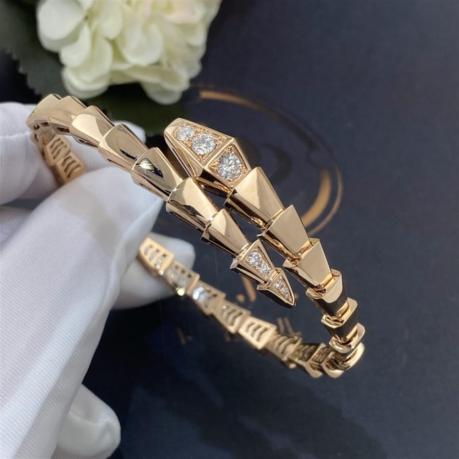 [Noble Jewelry]SERPENTI BRACELET DIAMONDS PINK GOLD