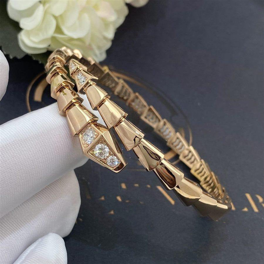 [Noble Jewelry]SERPENTI BRACELET DIAMONDS PINK GOLD