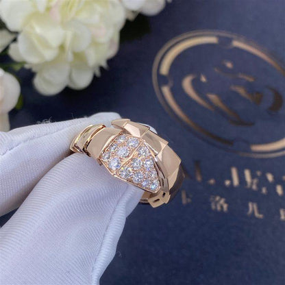 [Noble Jewelry]SERPENTI RING PINK GOLD DIAMOND