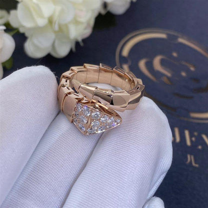 [Noble Jewelry]SERPENTI RING PINK GOLD DIAMOND