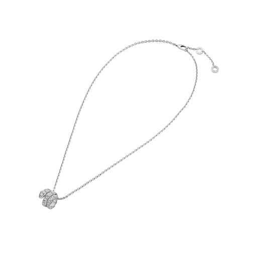 [Noble Jewelry]SERPENTI SILVER NECKLACE DOUBLE RING DIAMOND