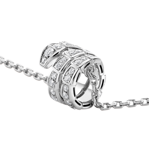 [Noble Jewelry]SERPENTI SILVER NECKLACE DOUBLE RING DIAMOND