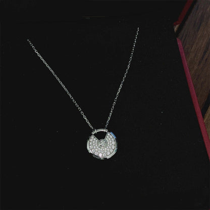 [Noble Jewelry]AMULETTE SILVER FULL DIAMOND NECKLACE