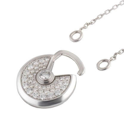 [Noble Jewelry]AMULETTE SILVER FULL DIAMOND NECKLACE