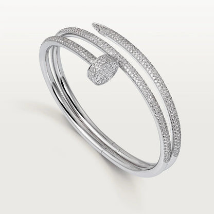 [Noble Jewelry]JUSTE BRACELET 3.5MM DOUBLE ROWS SILVER DIAMOND