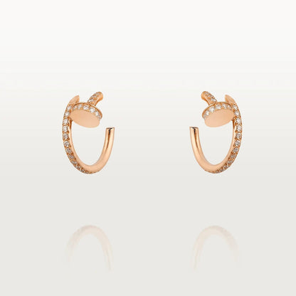 [Noble Jewelry]JUSTE EARRINGS 12.75MM PINK GOLD DIAMOND