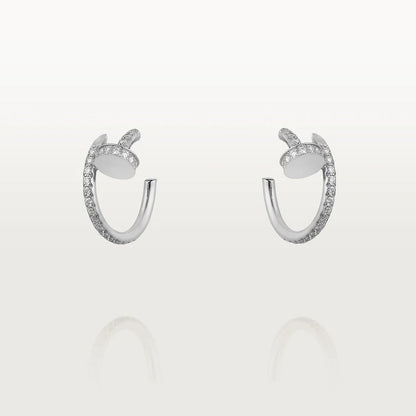 [Noble Jewelry]JUSTE EARRINGS 12.75MM SILVER DIAMOND