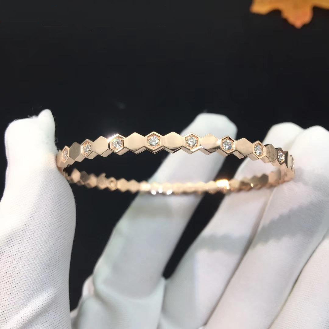 [Noble Jewelry]BEE LOVE PINK GOLD DIAMOND BRACELET