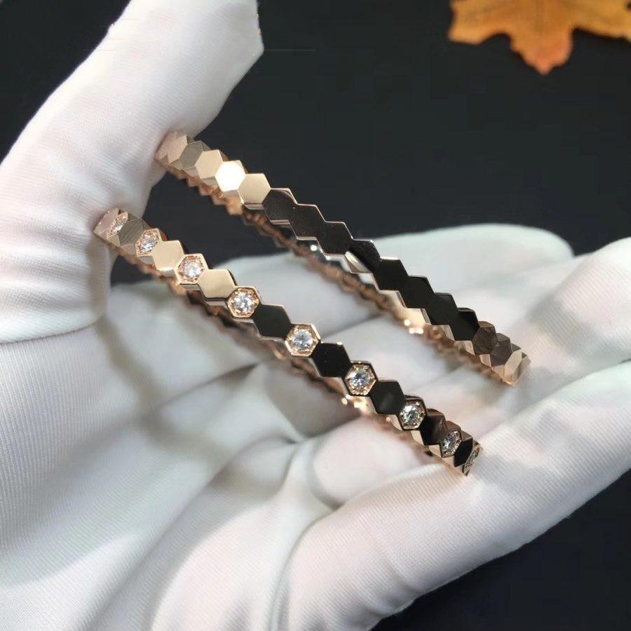 [Noble Jewelry]BEE LOVE PINK GOLD DIAMOND BRACELET