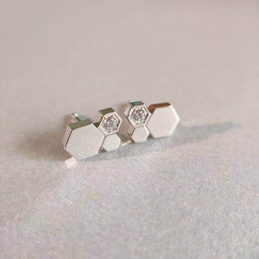 [Noble Jewelry]BEE LOVE SILVER DIAMOND EARRINGS