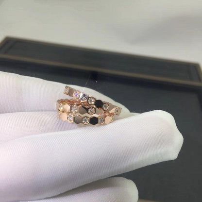 [Noble Jewelry]BEE LOVE RING PINK GOLD DIAMOND