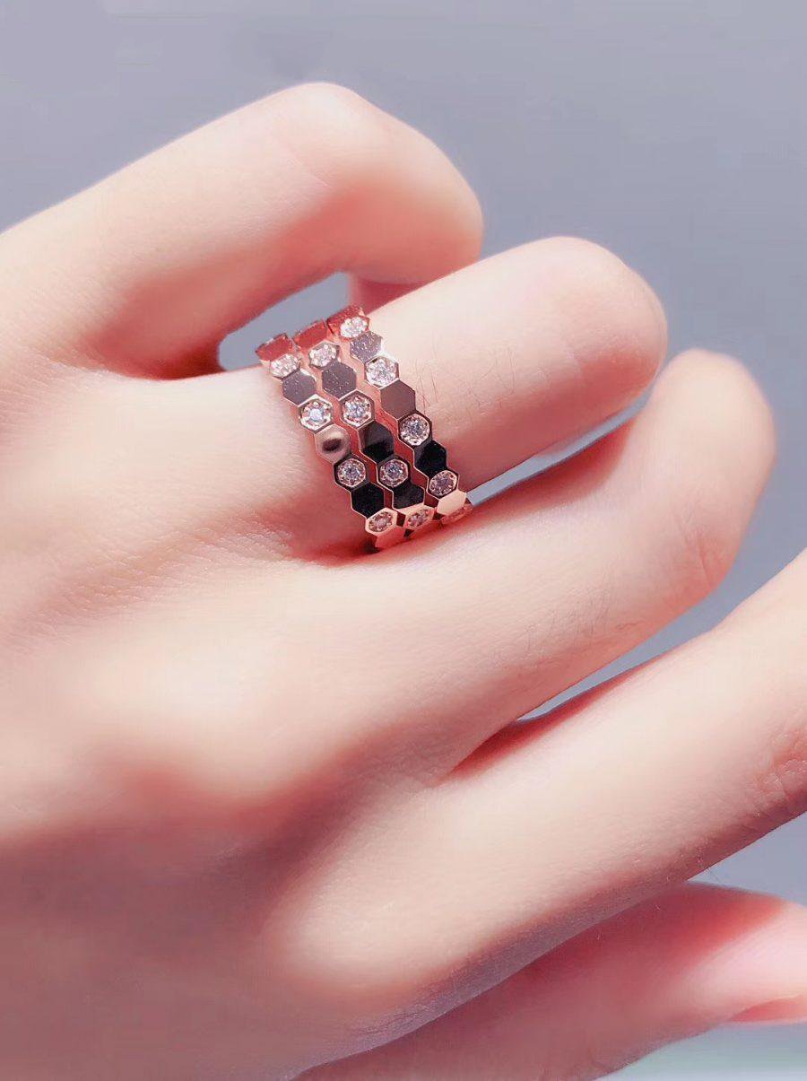 [Noble Jewelry]BEE LOVE RING PINK GOLD DIAMOND