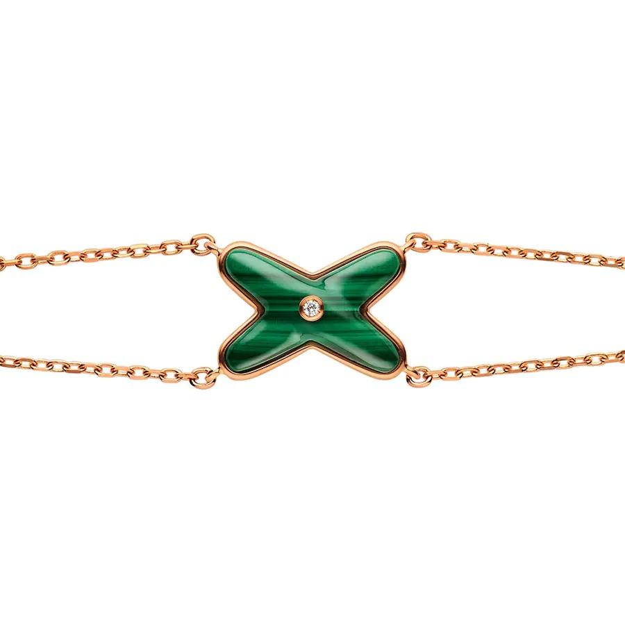 [Noble Jewelry]JEUX BRACELET MALACHITE PINK GOLD 1 DIAMOND