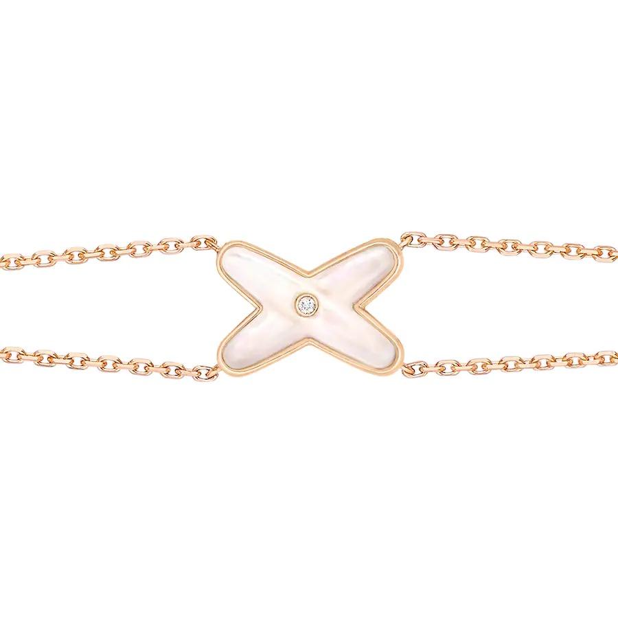 [Noble Jewelry]JEUX BRACELET WHITE MOP PINK GOLD 1 DIAMOND