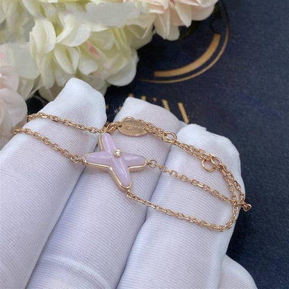 [Noble Jewelry]JEUX BRACELET PINK MOP PINK GOLD 1 DIAMOND