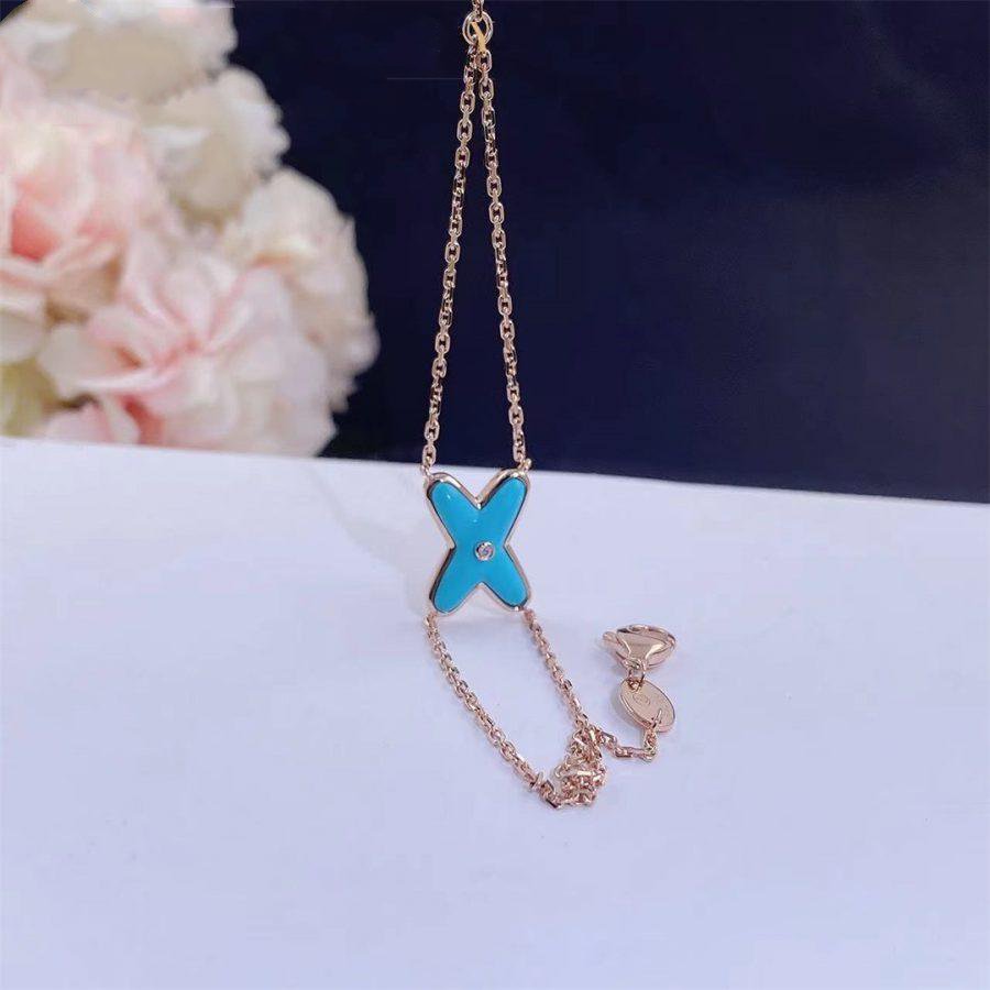 [Noble Jewelry]JEUX BRACELET TURQUOISE PINK GOLD 1 DIAMOND