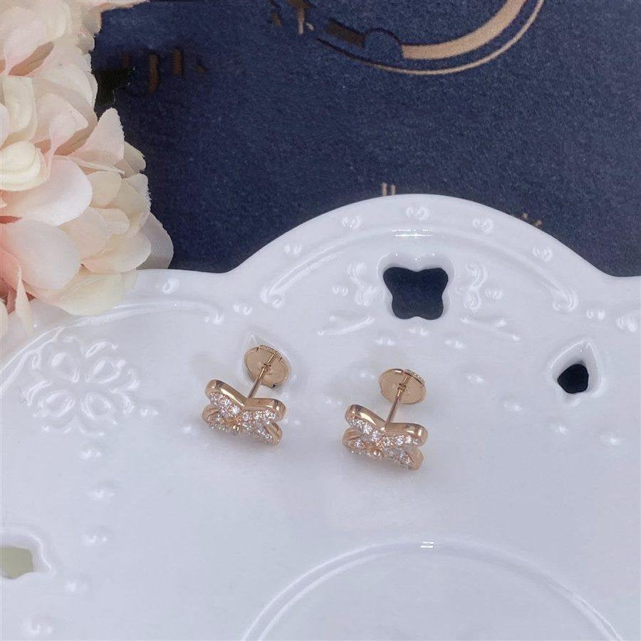 [Noble Jewelry]JEUX DE PINK GOLD DIAMOND EARRINGS