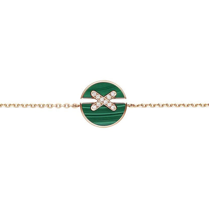 [Noble Jewelry]JEUX DE BRACELET MALACHITE PINK GOLD DIAMONDS