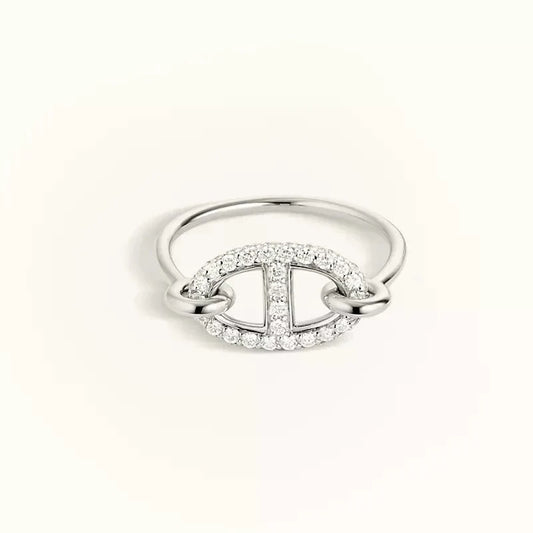 [Noble Jewelry]RONDE SMALL SILVER DIAMOND RING