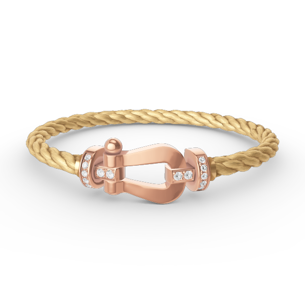 [Noble Jewelry]FORCE LARGE HORSESHOE HALF DIAMOND BRACELET ROSE GOLD