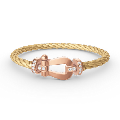 [Noble Jewelry]FORCE LARGE HORSESHOE HALF DIAMOND BRACELET ROSE GOLD