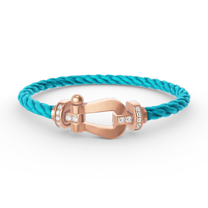 [Noble Jewelry]FORCE LARGE HORSESHOE HALF DIAMOND BRACELET ROSE GOLD