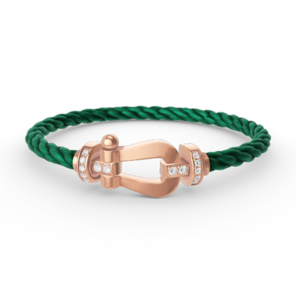 [Noble Jewelry]FORCE LARGE HORSESHOE HALF DIAMOND BRACELET ROSE GOLD