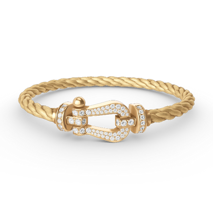 [Noble Jewelry]FORCE LARGE HORSESHOE FULL DIAMOND BRACELET GOLD