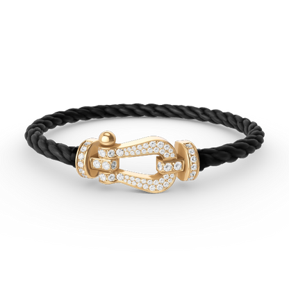 [Noble Jewelry]FORCE LARGE HORSESHOE FULL DIAMOND BRACELET GOLD