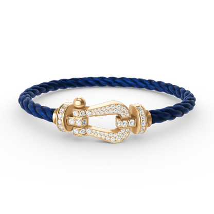 [Noble Jewelry]FORCE LARGE HORSESHOE FULL DIAMOND BRACELET GOLD