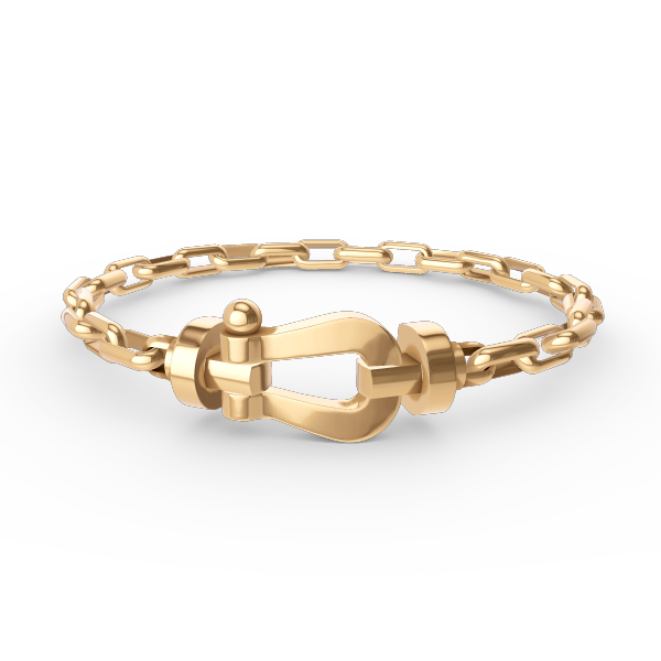 [Noble Jewelry]FORCE LARGE HORSESHOE CLASP  METAL BRACELET