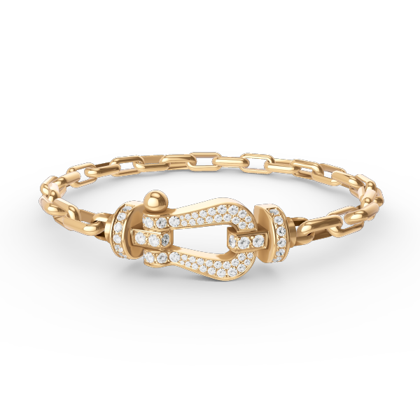 [Noble Jewelry]FORCE LARGE HORSESHOE CLASP  METAL BRACELET