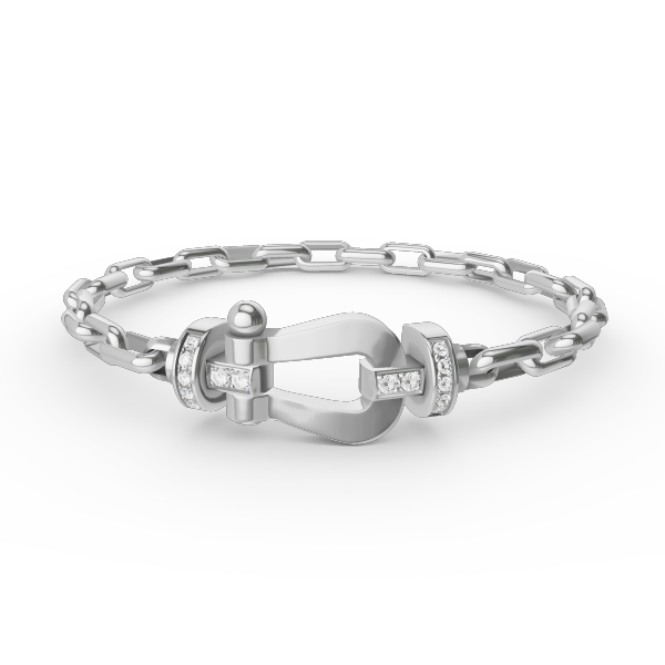 [Noble Jewelry]FORCE LARGE HORSESHOE CLASP  METAL BRACELET