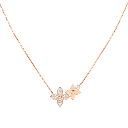 [Noble Jewelry]STAR BLOSSOM NECKLACE PINK GOLD DIAMONDS