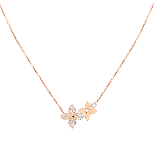 [Noble Jewelry]STAR BLOSSOM NECKLACE PINK GOLD DIAMONDS