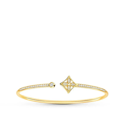 [Noble Jewelry] IDYLLE GOLD OPEN BRACELET DIAMOND PAVED