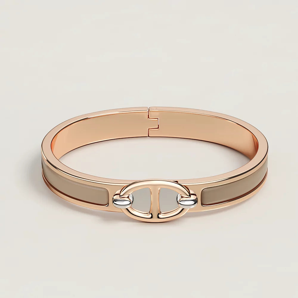 [Noble Jewelry]CLIC CHAINE PINK GOLD BRACELET